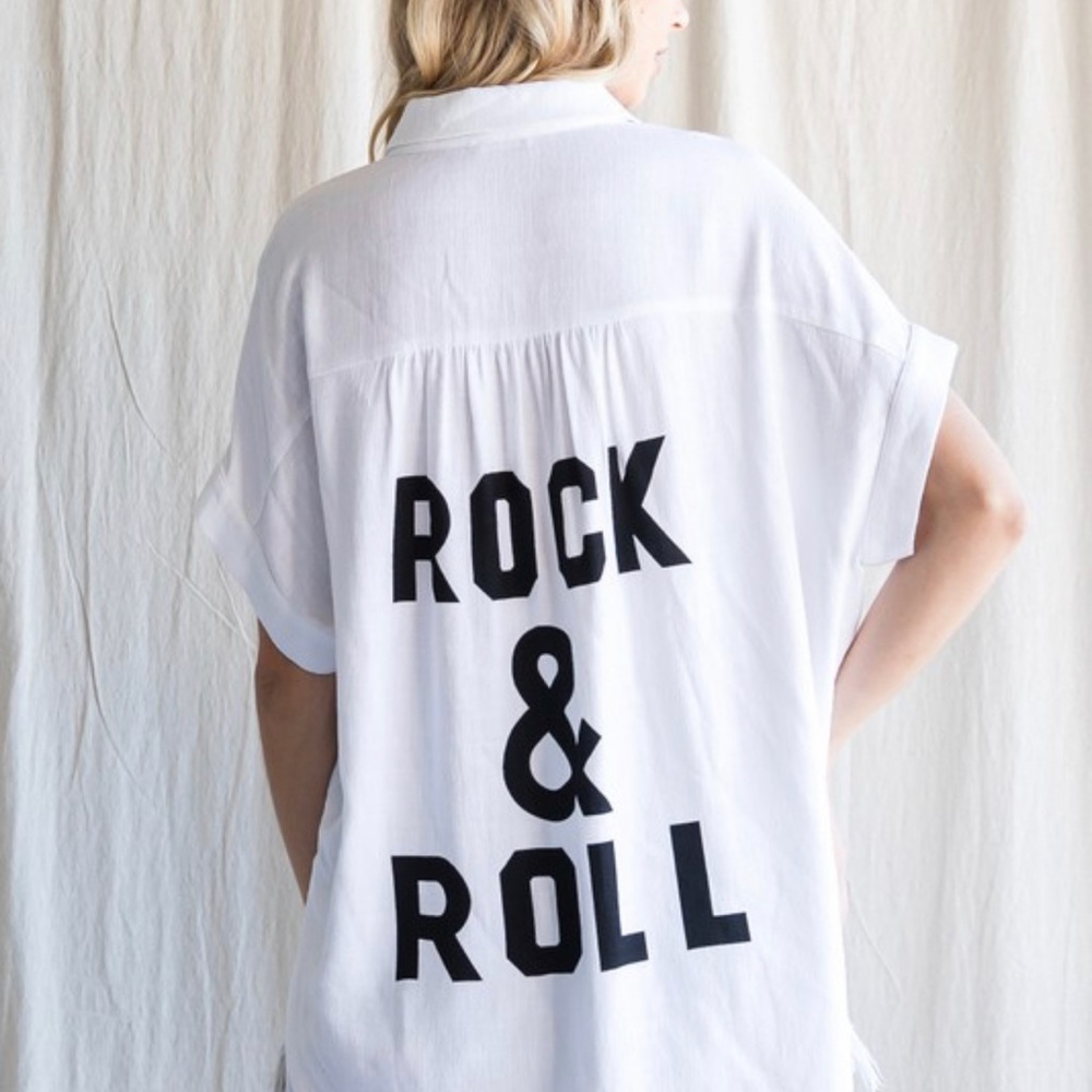 linen rock n roll shirt